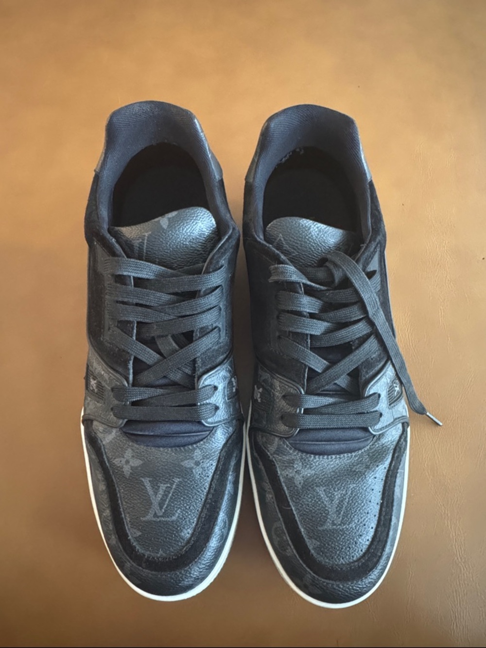 Louis Vuitton Black Monogram Low-Top Sneakers